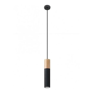 Candelabro suspenso PABLO 1xGU10/40W/230V preto/faia