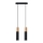 Candelabro suspenso PABLO 2xGU10/40W/230V preto/faia