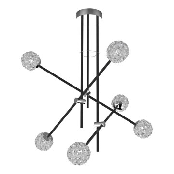 Candelabro suspenso PAKSOS 6xG9/5W/230V preto