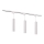 Candelabro suspenso para sistema de carril MARIBEL 3xGU10/10W/230V + 1 m sistema de carril branco