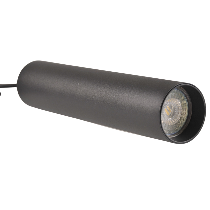 Candelabro suspenso para sistema de carril MARIBEL 3xGU10/10W/230V + 1 m sistema de carril preto