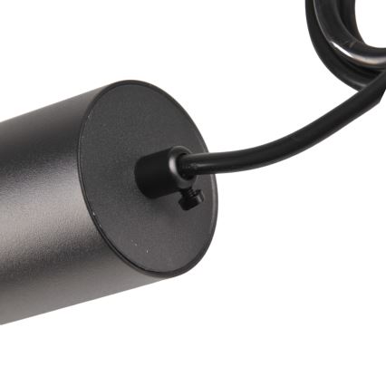 Candelabro suspenso para sistema de carril MARIBEL 3xGU10/10W/230V + 1 m sistema de carril preto