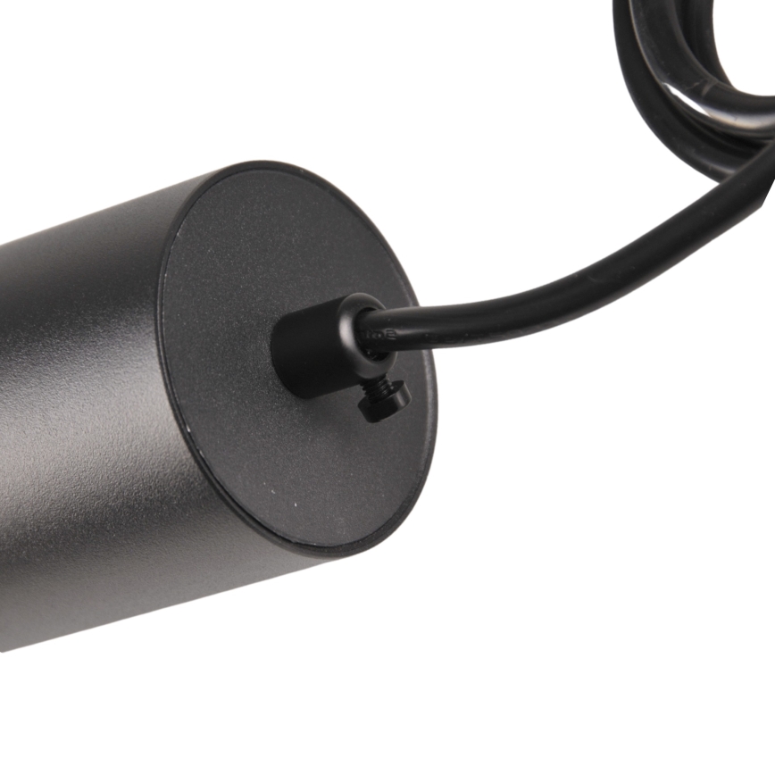 Candelabro suspenso para sistema de carril MARIBEL 3xGU10/10W/230V + 1 m sistema de carril preto