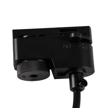 Candelabro suspenso para sistema de carril MARIBEL 3xGU10/10W/230V + 1 m sistema de carril preto