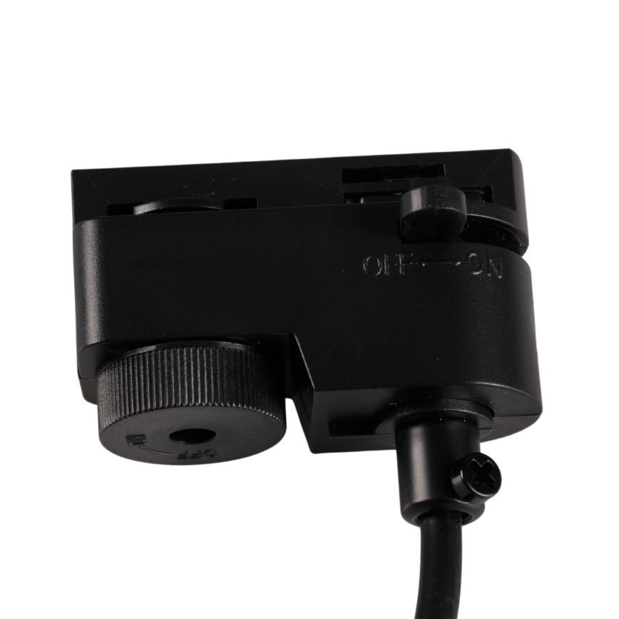 Candelabro suspenso para sistema de carril MARIBEL 3xGU10/10W/230V + 1 m sistema de carril preto