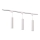 Candelabro suspenso para sistema de carril PARIS 3xGU10/10W/230V + 1 m sistema de carril branco