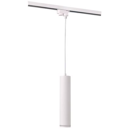 Candelabro suspenso para sistema de carril PARIS 3xGU10/10W/230V + 1 m sistema de carril branco