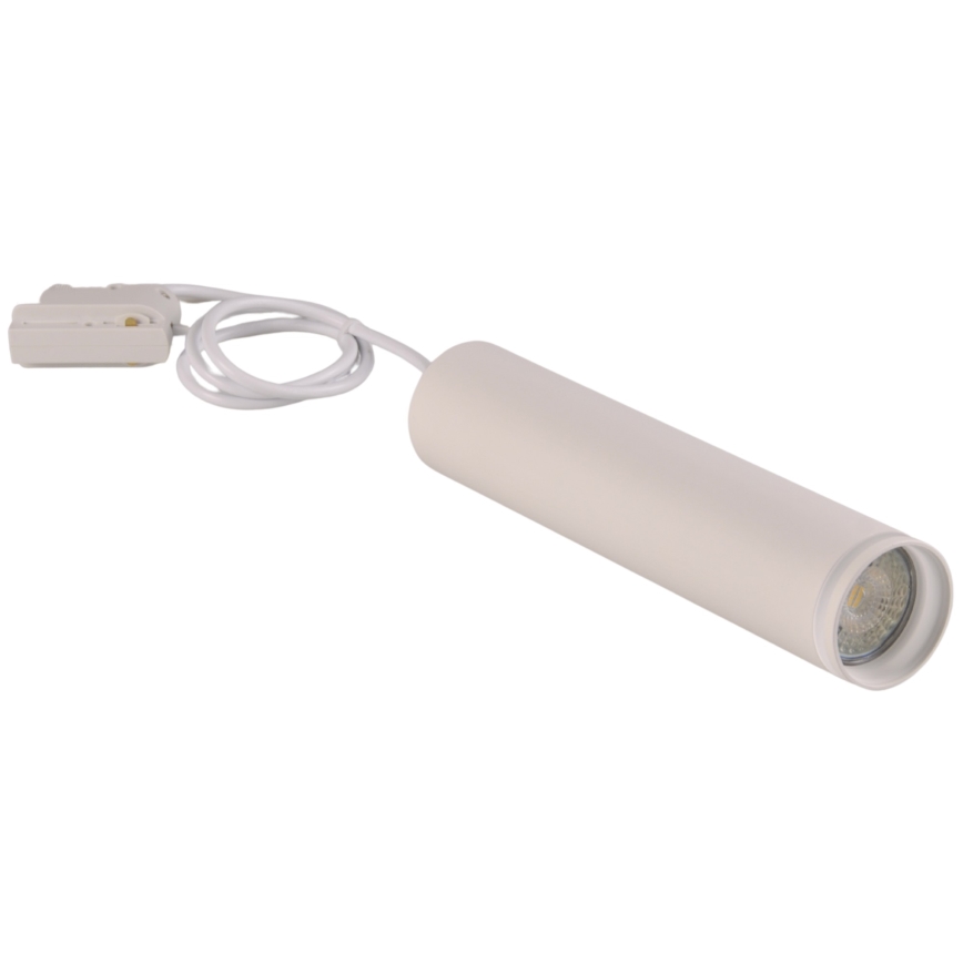 Candelabro suspenso para sistema de carril PARIS 3xGU10/10W/230V + 1 m sistema de carril branco