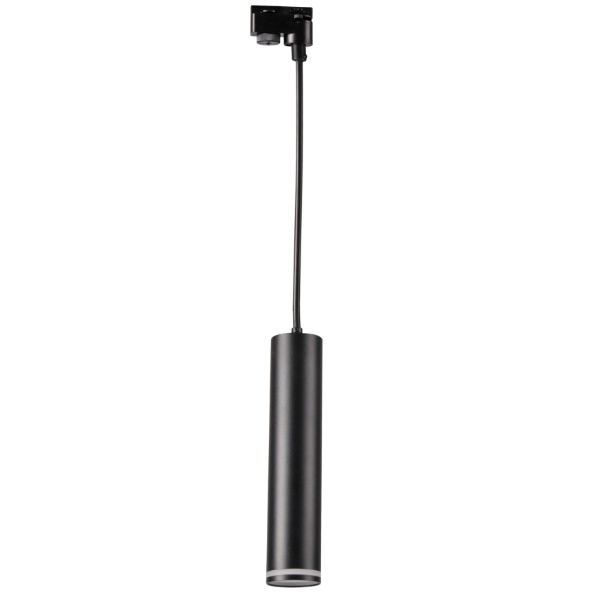 Candelabro suspenso para sistema de carril PARIS 3xGU10/10W/230V + 1 m sistema de carril preto