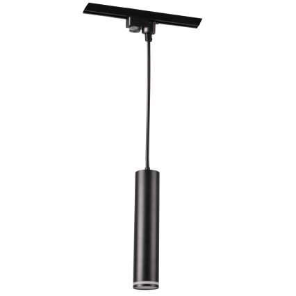 Candelabro suspenso para sistema de carril PARIS 3xGU10/10W/230V + 1 m sistema de carril preto