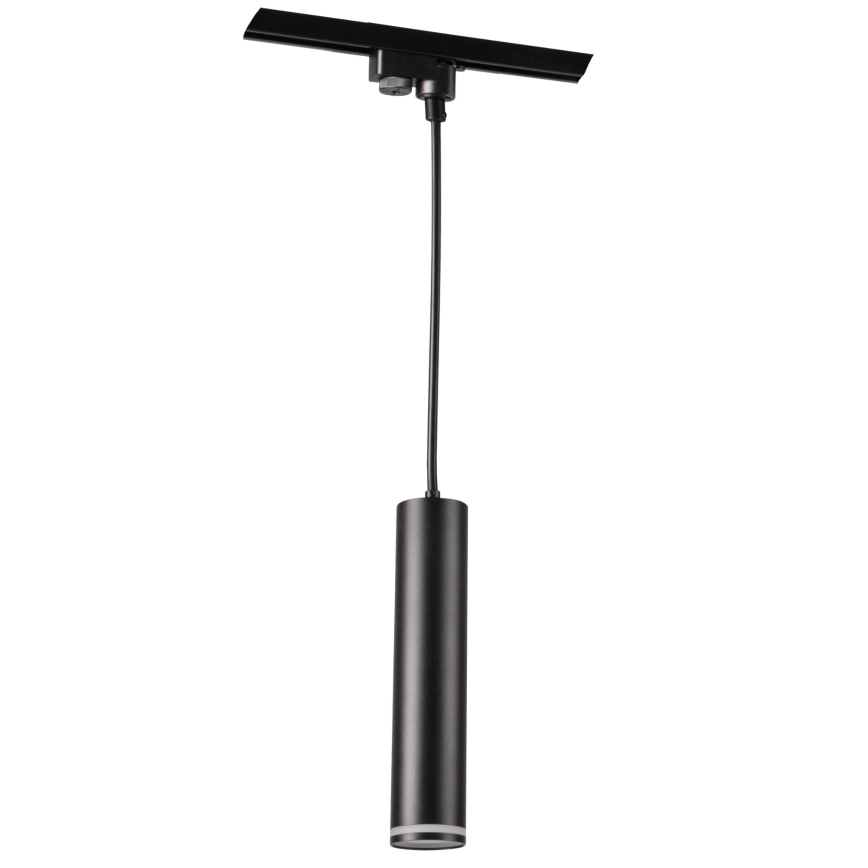 Candelabro suspenso para sistema de carril PARIS 3xGU10/10W/230V + 1 m sistema de carril preto