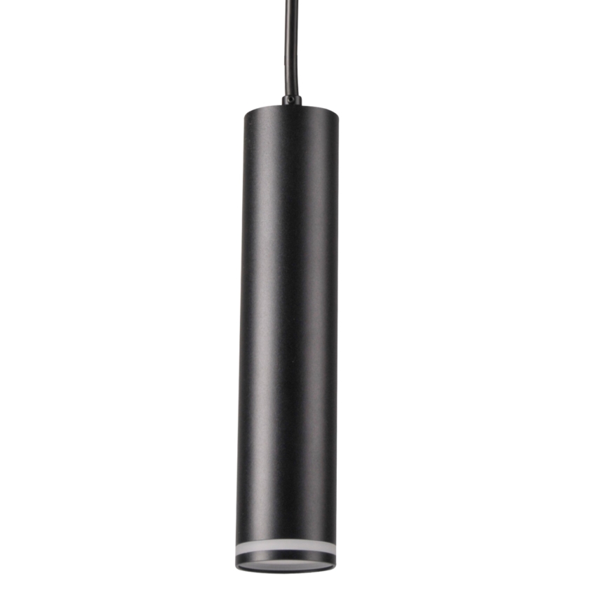 Candelabro suspenso para sistema de carril PARIS 3xGU10/10W/230V + 1 m sistema de carril preto