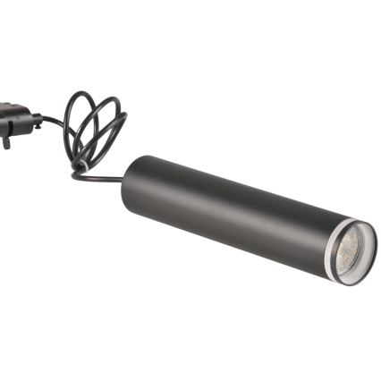 Candelabro suspenso para sistema de carril PARIS 3xGU10/10W/230V + 1 m sistema de carril preto