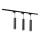 Candelabro suspenso para sistema de carril PARIS 3xGU10/10W/230V + 1 m sistema de carril preto
