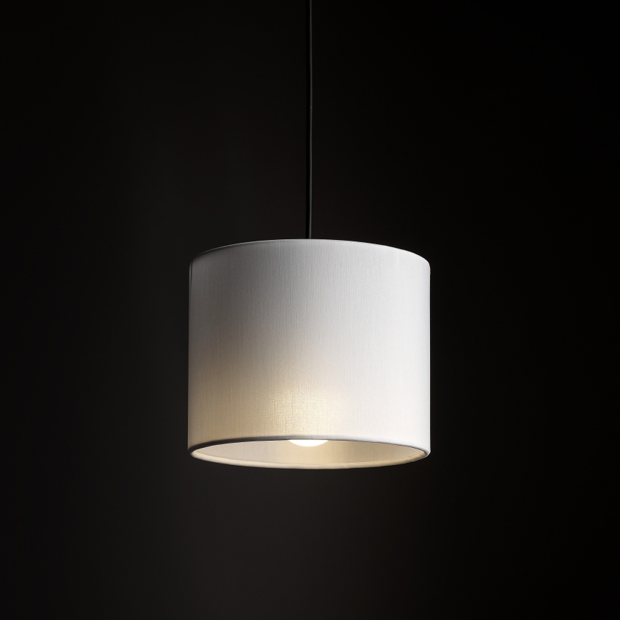 Candeeiro suspenso para sistema de carris monofásico TRACER 1xE27/15W/230V diâmetro 20 cm preto/branco