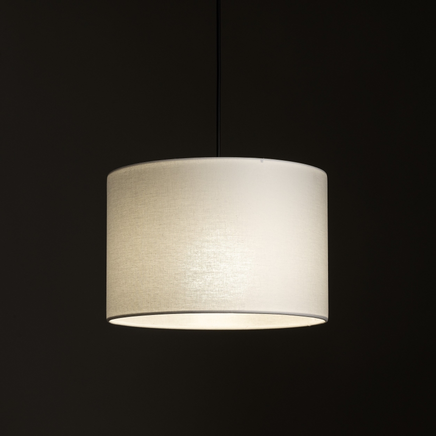 Candeeiro suspenso para sistema de carris monofásico TRACER 1xE27/15W/230V diâmetro 30 cm preto/branco