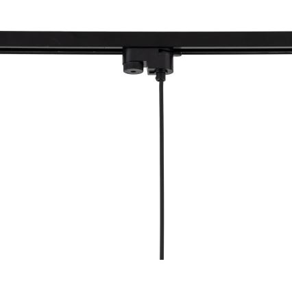Candeeiro suspenso para sistema de carris monofásico TRACER 1xE27/15W/230V diâmetro 30 cm preto/cinzento
