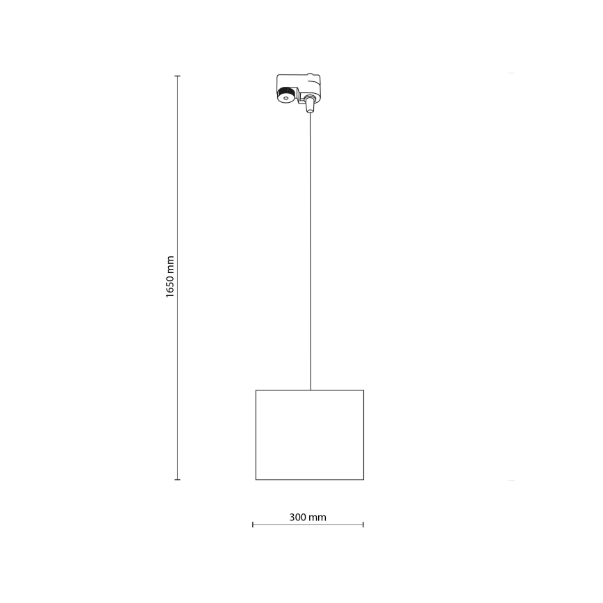 Candeeiro suspenso para sistema de carris monofásico TRACER 1xE27/15W/230V diâmetro 30 cm preto/cinzento
