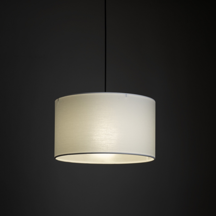 Candeeiro suspenso para sistema de carris monofásico TRACER 1xE27/15W/230V diâmetro 38 cm preto/branco