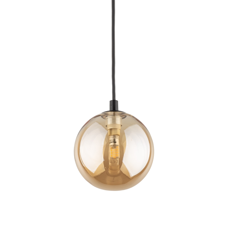 Candeeiro suspenso para sistema de carris monofásico TRACER 1xG9/8W/230V preto/fumado castanho