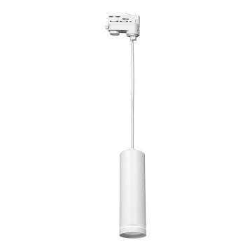 Candelabro suspenso para sistema de carril trifásico PIPE 1xGU10/25W/230V branco