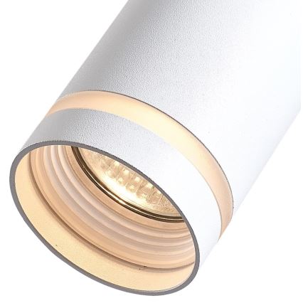 Candelabro suspenso para sistema de carril trifásico PIPE 1xGU10/25W/230V branco