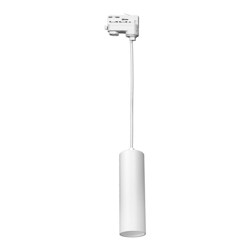 Candelabro suspenso para sistema de carril trifásico PIPE 1xGU10/25W/230V branco