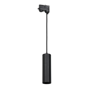 Candelabro suspenso para sistema trifásico de carril PIPE 1xGU10/25W/230V preto