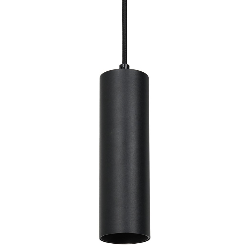 Candelabro suspenso para sistema trifásico de carril PIPE 1xGU10/25W/230V preto