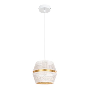 Candelabro suspenso PARIS 1xE27/60W/230V branco/dourado