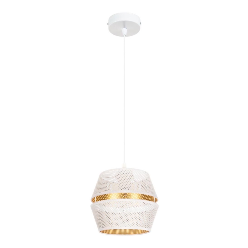 Candelabro suspenso PARIS 1xE27/60W/230V branco/dourado