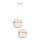 Candelabro suspenso PARIS 2xE27/60W/230V branco/dourado