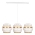 Candelabro suspenso PARIS 3xE27/60W/230V branco/dourado