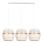 Candelabro suspenso PARIS 3xE27/60W/230V branco/dourado