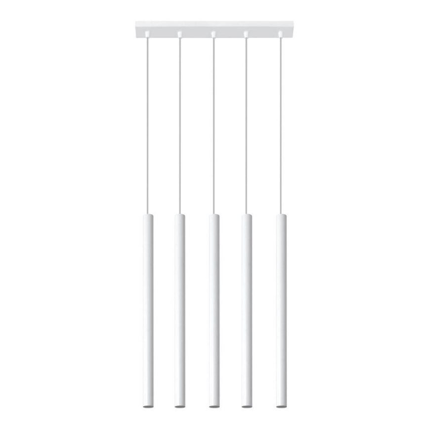 Candelabro suspenso PASTELO 5xG9/8W/230V branco