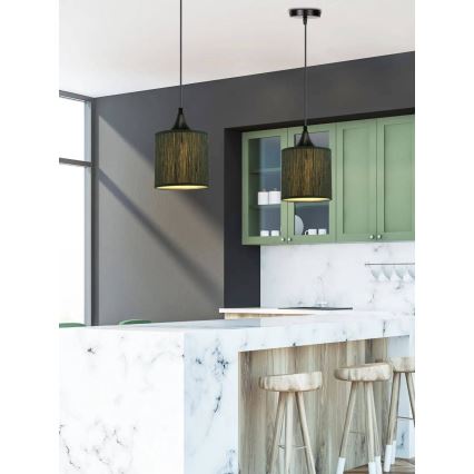 Candelabro suspenso PATTI 1xE27/60W/230V diâmetro 15 cm verde