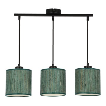 Candelabro suspenso PATTI 3xE27/60W/230V verde