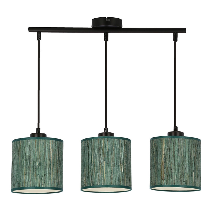 Candelabro suspenso PATTI 3xE27/60W/230V verde