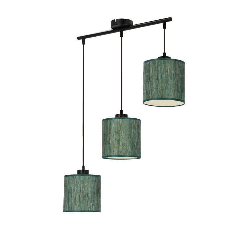 Candelabro suspenso PATTI 3xE27/60W/230V verde