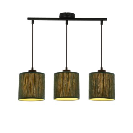 Candelabro suspenso PATTI 3xE27/60W/230V verde
