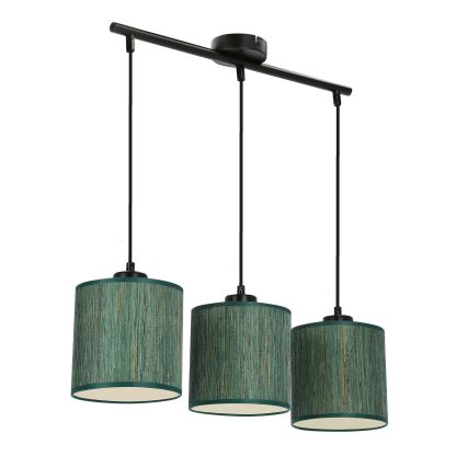 Candelabro suspenso PATTI 3xE27/60W/230V verde