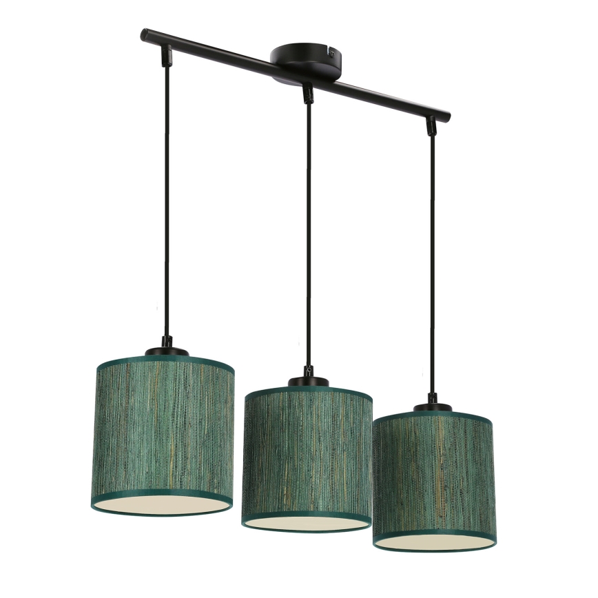 Candelabro suspenso PATTI 3xE27/60W/230V verde