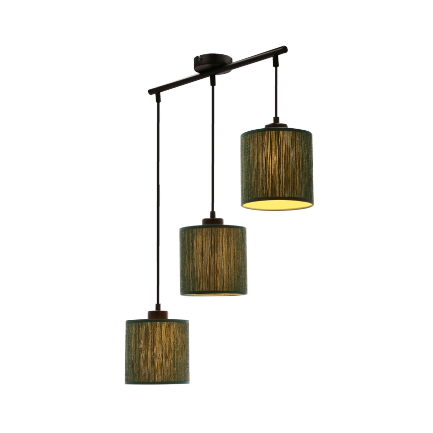 Candelabro suspenso PATTI 3xE27/60W/230V verde