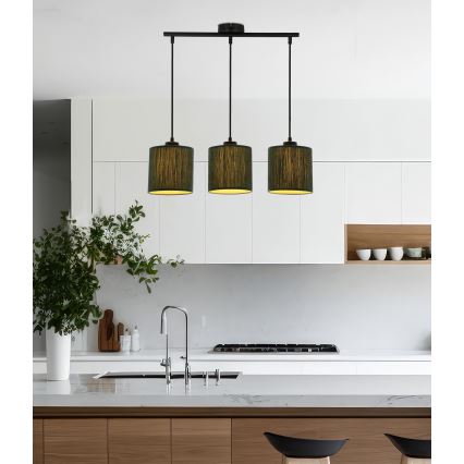 Candelabro suspenso PATTI 3xE27/60W/230V verde