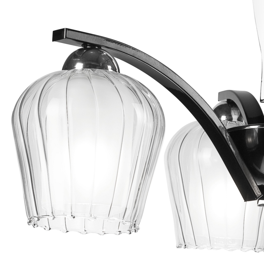 Candelabro suspenso PAULA 3xE27/60W/230V preto