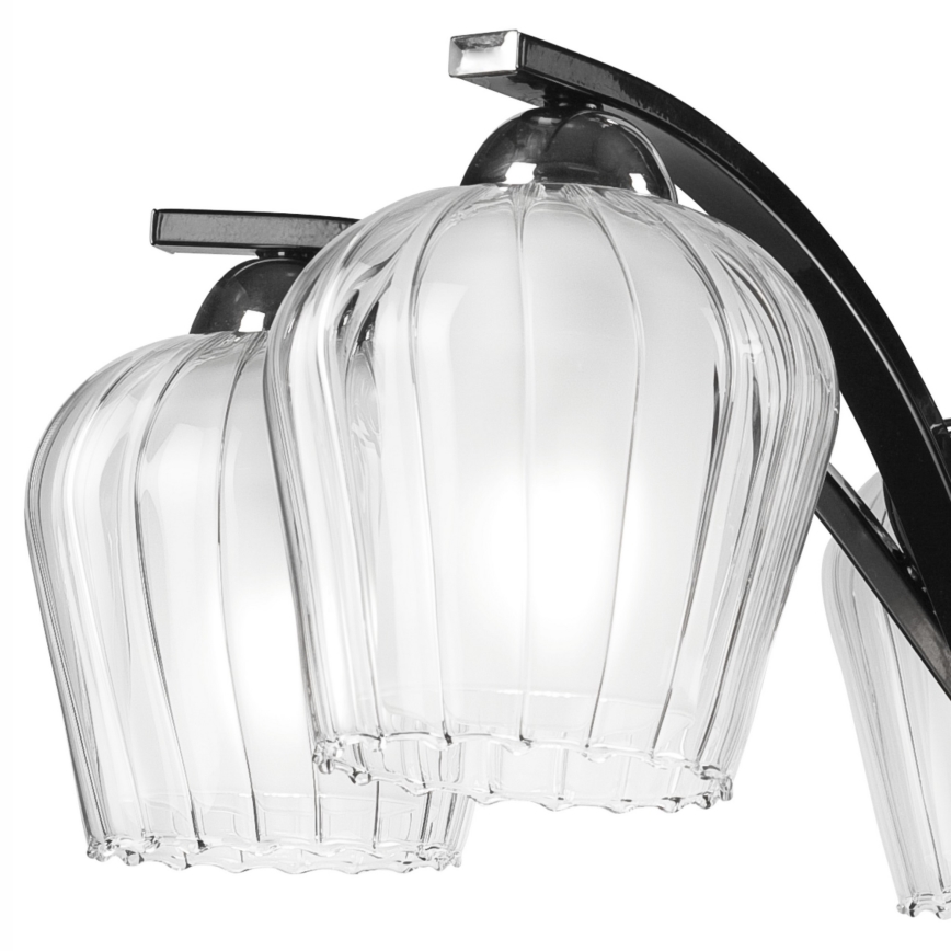 Candelabro suspenso PAULA 5xE27/60W/230V preto