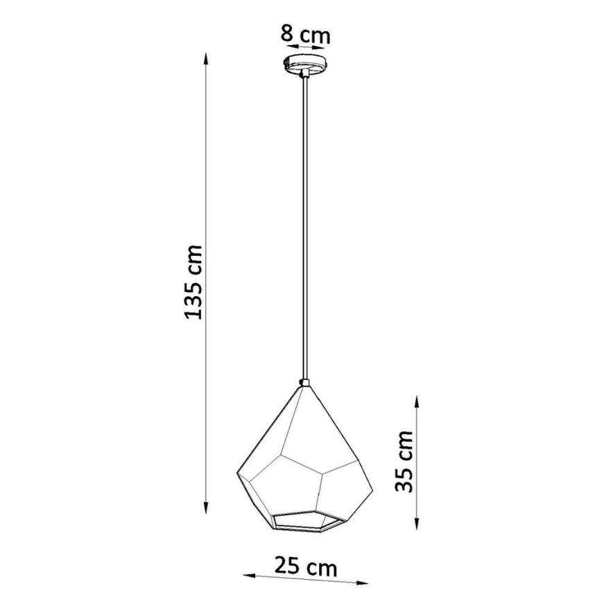 Candelabro suspenso PAVLUS 1xE27/60W/230V