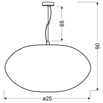 Candelabro suspenso PINIA 1xE27/60W/230V