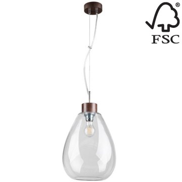 Candelabro suspenso PIRO 1xE27/60W/230V faia - certificado por FSC