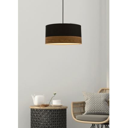 Candelabro suspenso PORTO 1xE27/60W/230V preto/castanho